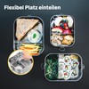 SILBERTHAL Brotdose Edelstahl mit Fächern – 1200ml Lunchbox Erwachsene –