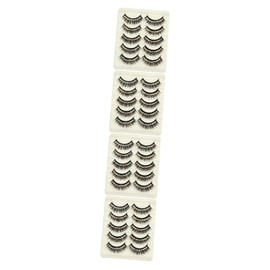 Baluue 4sets False Lashes Women Natural Look Makeup Eyelashes Cluster Kit 10pairs*4