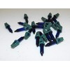 20x Mini 2.5 Volt .435 Watt Blue Christmas Glass Incandescent