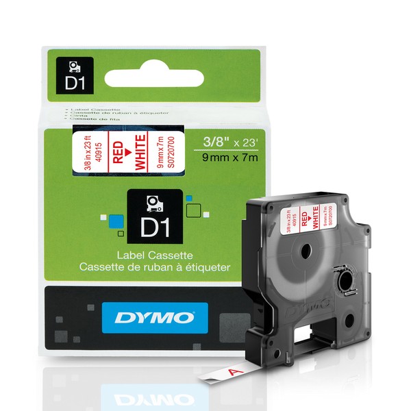 DYMO Standard D1 Labeling Tape for LabelManager Label Makers, Red