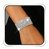 ACEDRE Rhinestone Bracelet Silver Bling Diamond Bracelets for Women