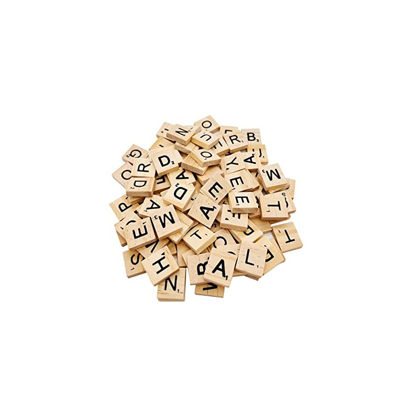 XYSMZM - 400 azulejos de madera para letras, azulejos de