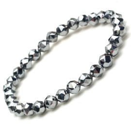 OVER-9 Terrahertz Mineral Star Cut Bracelet 6mm Genuine Guaranteed Raw Stone