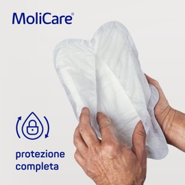 MoliCare MEN Pad 5 gocce Assorbenti per Incontinenza per Uomo, Protezione per Perdite Leggere, Sensazione di Asciutto Immediata, Protezione Avanzata della Pelle, Forma di Tasca, 14 Pezzi