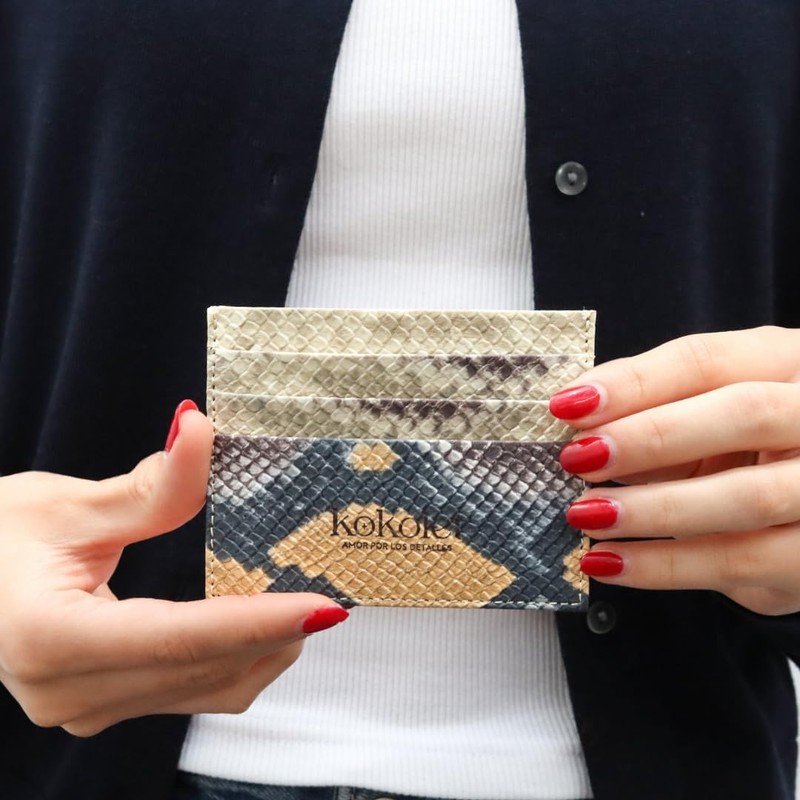Tarjetero Cartera (Víbora Multicolor)