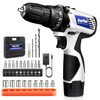 12V Cordless Drill, Power Drill Set with 23pcs Drill Bits/Screws,