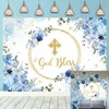 God Bless Backdrop for Boy First Holy Communion Baptism Background