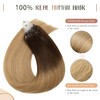 TESSHAIR Micro Loop Hair Extensions, 100% Remy Human Hair, Microlink