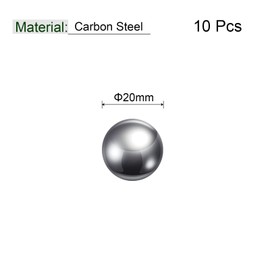 sourcing map 10pcs 20mm Carbon Steel Bearing Balls Precision Polished