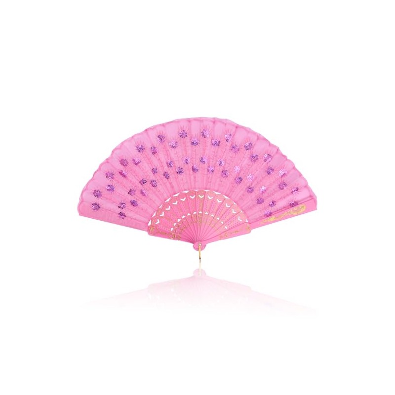 lvzhen Hand Fan Folding, Lace Spanish Fan Peacock Pattern Folding