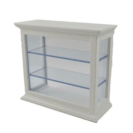 Melody Jane Dollhouse White Counter Shelf Display Cabinet Shop Fit Shop Furniture