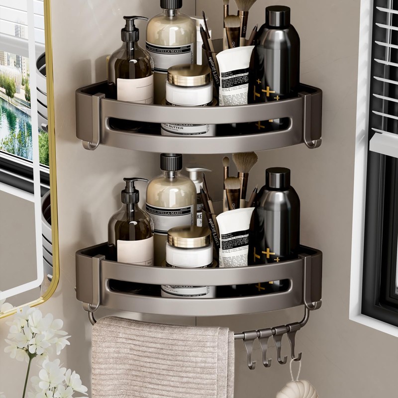 Xugoox Shower Caddy Corner Suction Cup, 2 Pack Powerful Suction