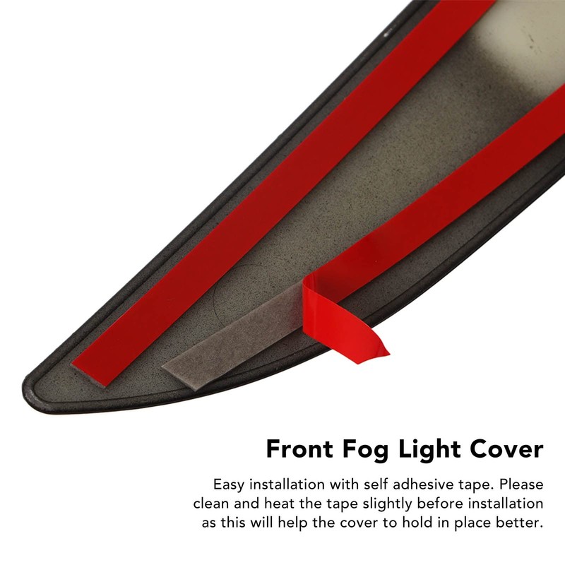 Fydun Fog Light Bezel Dustproof Light Black Frame Trim for