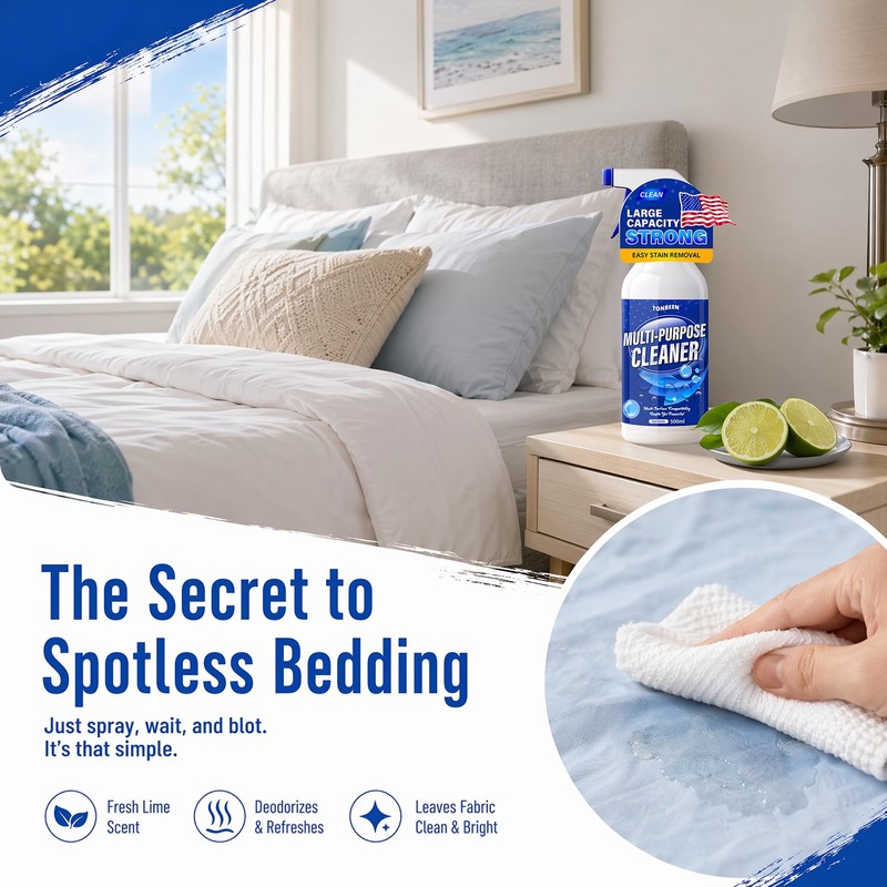TONBEEN Mattress & Fabric Stain Remover Spray – Gentle Plant-Based