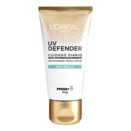 L'oréal Paris Protector Solar Uv Defender Anti-fotoenvejecimiento Anti Brillo Fps50 40g