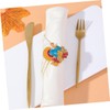 FELTECHELECTR 4pcs Thanksgiving Turkey Maple Shaped Napkin Elegant Napkin Holders