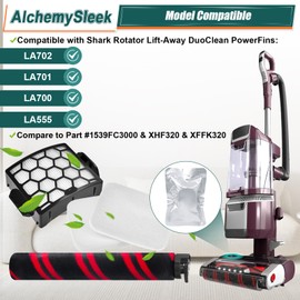 LA702 Filter Brush Roller Accessories Compatible with Shark Rotator Lift-Away Duo Clean PowerFins LA700 LA701 LA555 Upright Vacuum Cleaner Replacement Parts XHF320 XFFK320 1539FC3000