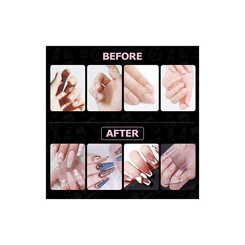 Carehabi Nail Tips, Pack of 500 False Nail Acrylic Artificial