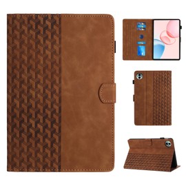 CASAFUNY Case for Honor Pad 10 12.1 2025, PU Leather Multi-Angle Folio Protective Case for Honor Pad 10 12.1 2025 Tablet Case for Honor Pad 10 12.1 Inch Protective Case, Brown