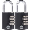 Yale 2 Pack 4 Digit Combination Lock Outdoor Waterproof Padlock