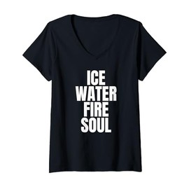 Womens Ice Water Fire Soul Ice Bath V-Neck T-Shirt