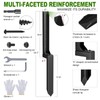 HuaSheWJ Fence Post Repair Kit，Heavy Duty Steel Fence Post Anchor