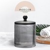 Indecor Home Glass Jar with Metal Lid for Bathroom Organization,