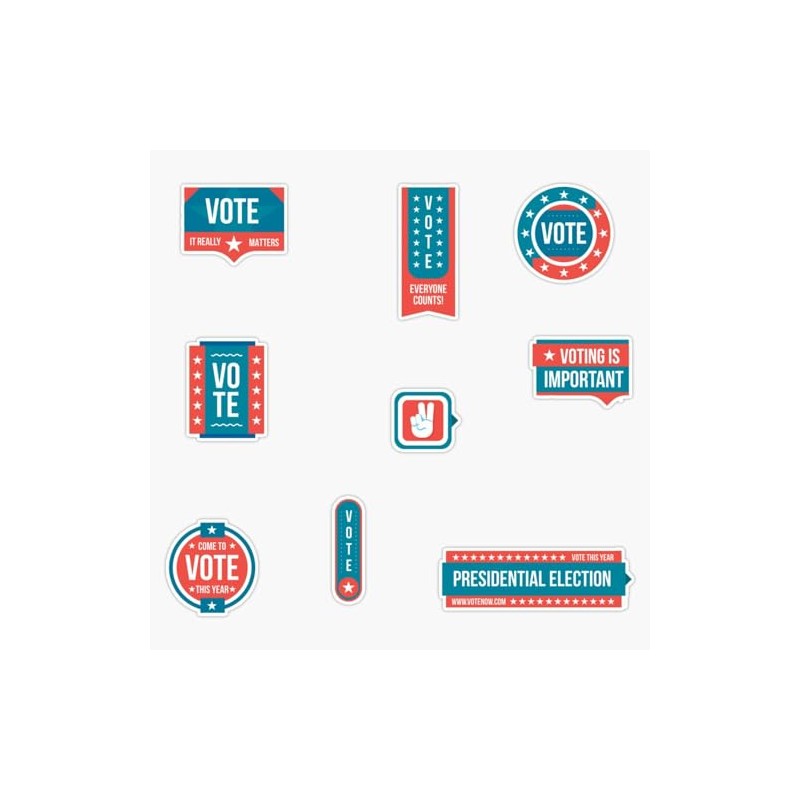 Vote - Election Sticker Bumper Sticker Vinyl Decal 5"