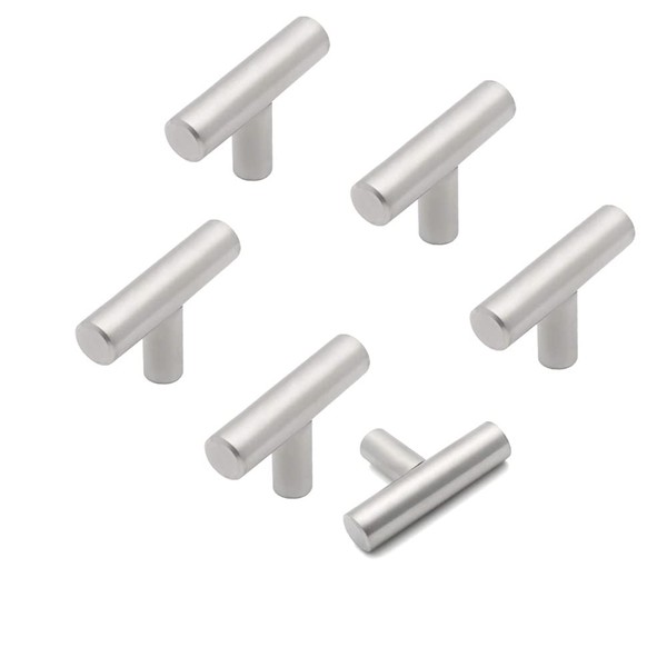 ANSIEDIO Set of 6 Cupboard Furniture Knobs Stainless Steel Door