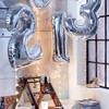 Lepep 40 cm Silver Balloons Numbers from 0 to 9