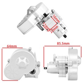 ZIJOT Metal Complete Transmission Gearbox with Dig Gear for 1:10 Axial SCX10 AX10 Wraith RC Crawler