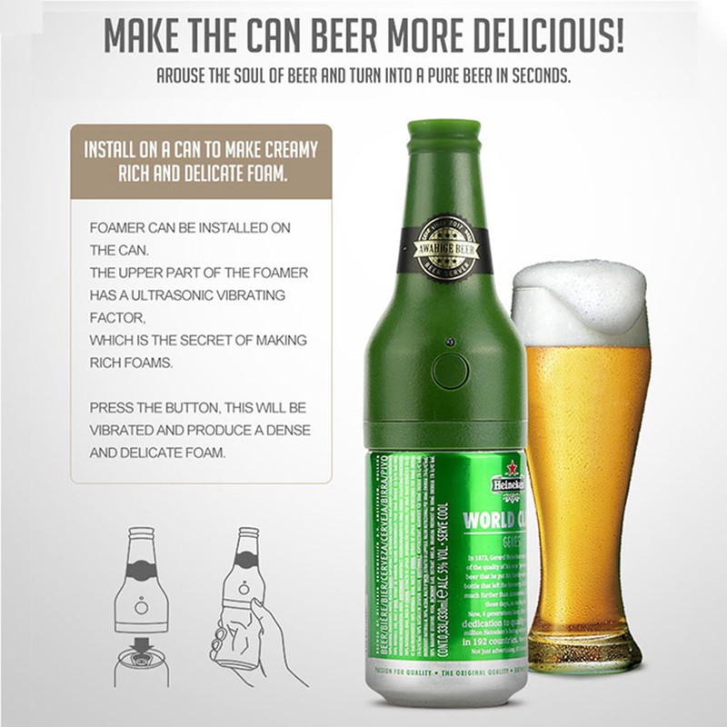 Ultrasonic Wave Canned Beer Foamer Machine, Beer Milk Like Foam