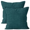 Encasa Homes Chenille Cushion Covers, Set of 2, Scarlet Red,