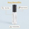 50ml/1.7oz Clear Glass Perfume Spray Bottle, Refillable Empty Atomizer Fine