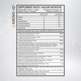 Beyond Yourself - Amino iQ² | Brain-Boosting Nootropic Complex & BCAAs | Intense Focus and Mental Clarity for Peak Performance | Zero Sugar, Zero Calories, Free from Artificial Additives | 40 Servings | Peach Rings