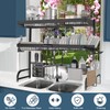 Babosas Over The Sink Dish Drying Rack,3 Tier Adjustable Length