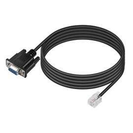 GINTOOYUN DB9 to RJ11 Cable DB9 Pin Female Plug to RJ11/RJ12 6P4C Telephone Crystal Male Plug RS232 Adapter Debugging Cable for APC,UPS,Telephone,Industrial Control Computer,etc(5.9FT) (6P4C)
