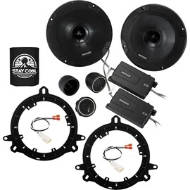 KICKER Speakers 6.5 inch for Toyota C-HR 2018-2020 Upgrade Kit - Pair of CS Series with Adapters and Harness, Component 6 1/2 Car Audio Front or Rear Door Speaker CSS654, 46CSS654