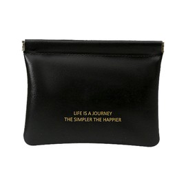 HRhousaen Small Makeup Bag for Purse, Mini Self-closing Cosmetic Bags for Women, Coin Purse Multifunctional Travel Makeup Pouch Organizer for Lipsticks Cosmetic Accessories Jewelry Headphones, Black