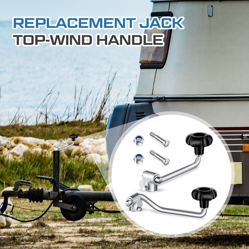 Yaocom 2 Set Trailer Jack Handles Replacement Crank Accessories Fits
