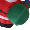 3.9ft Inflatable Santa with Gift Bag Light Decoration Polyester Easy