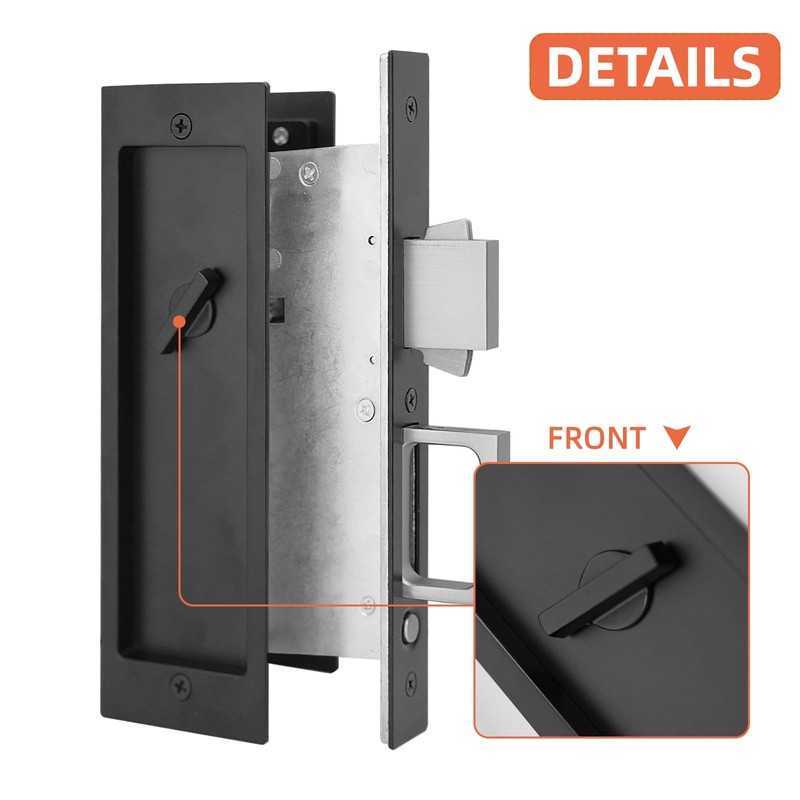 Modern Pocket Door Hardware Privacy Lock, Modern Pocket Door Lock