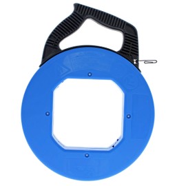 IDEAL Electrical 31-055 Blued Steel Fish Tape – 60 ft. Blued Steel Fish Tape w/ Formed Hook & Tuff-Grip Pro Case, Non-Oily Finish, Laser Etched Increments