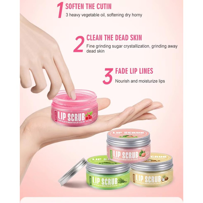 Lip Scrub Exfoliate Raspberry