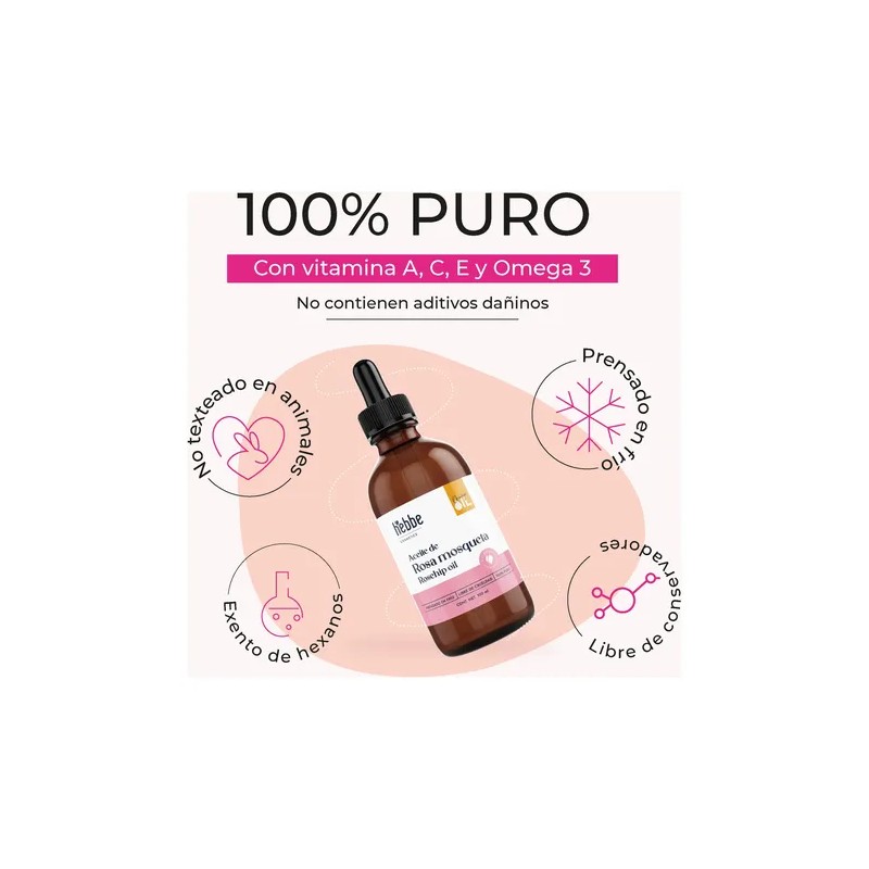 Aceite De Rosa Mosqueta Facial Anti-edad Virgen Puro 100 Ml