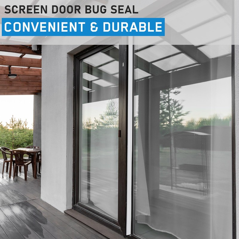Pushglossy 28 ft Vinyl Sliding Screen Door Bug Seal Strip