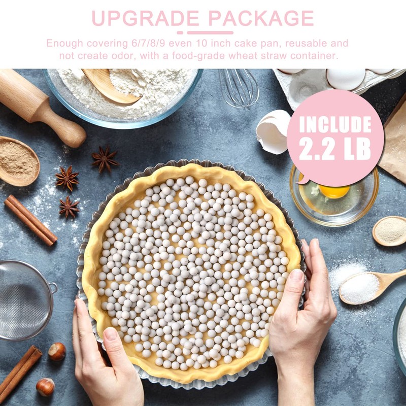 EIMMBD Ceramic Pie Weights Baking Beans 2.2 LB,10mm pie weights