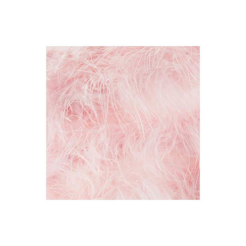 Modern and Distinctive Small Real Pink Fluffy Feather Decorated Pendant