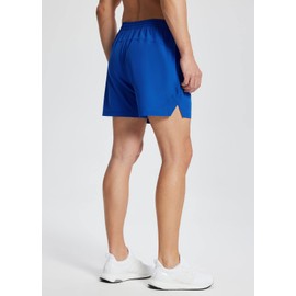 BALEAF Pantalones cortos de correr para hombre de 5 pulgadas, secado rápido, ligeros, sin forro, 2 bolsillos con cierre, entrenamiento y gimnasio, marino, 3X-Large
