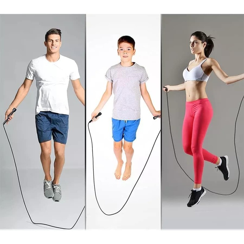 PVC Skipping Rope - Adjustable Length Jump Rope for Fitness,